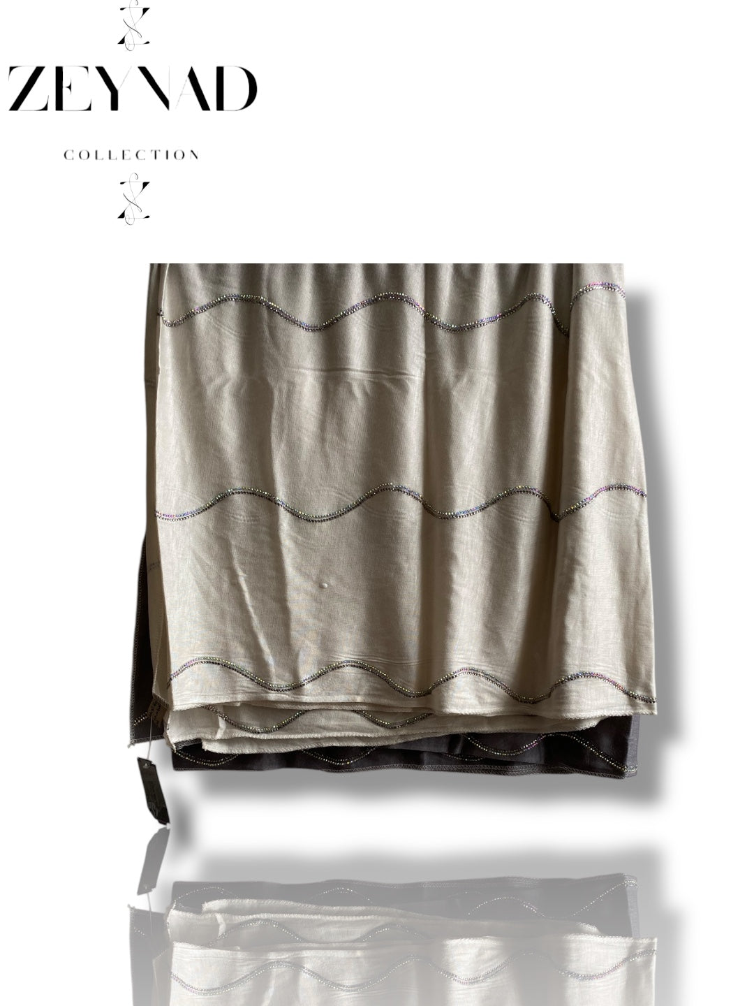 Grey & White Ombré Jersey Hijab