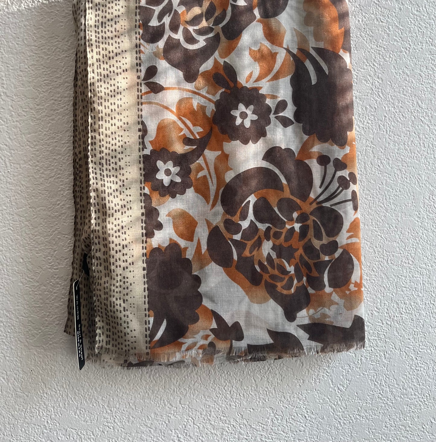 Light Orange & White Dim Modal Hijab