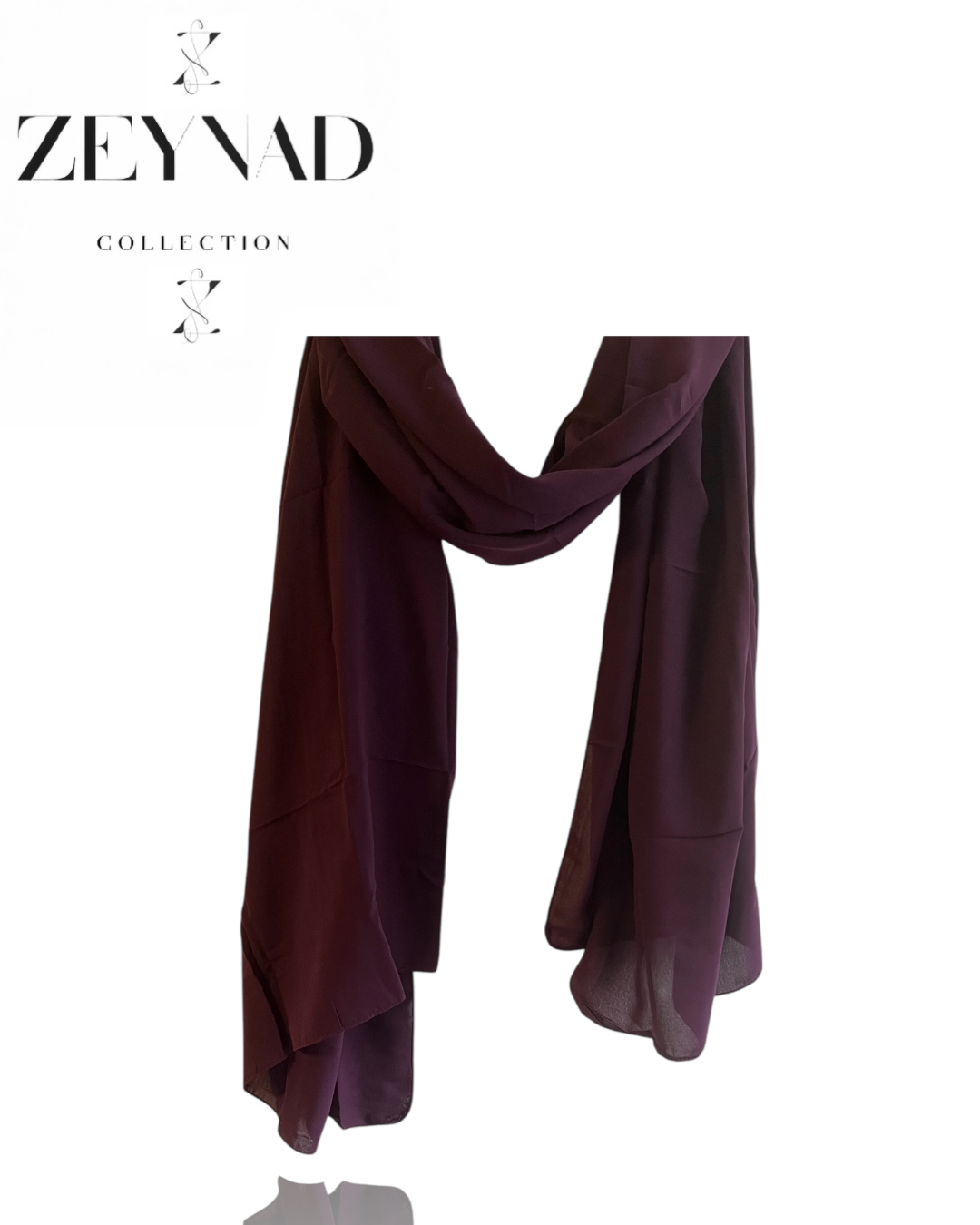 Blazing dark maroon chiffon hijab