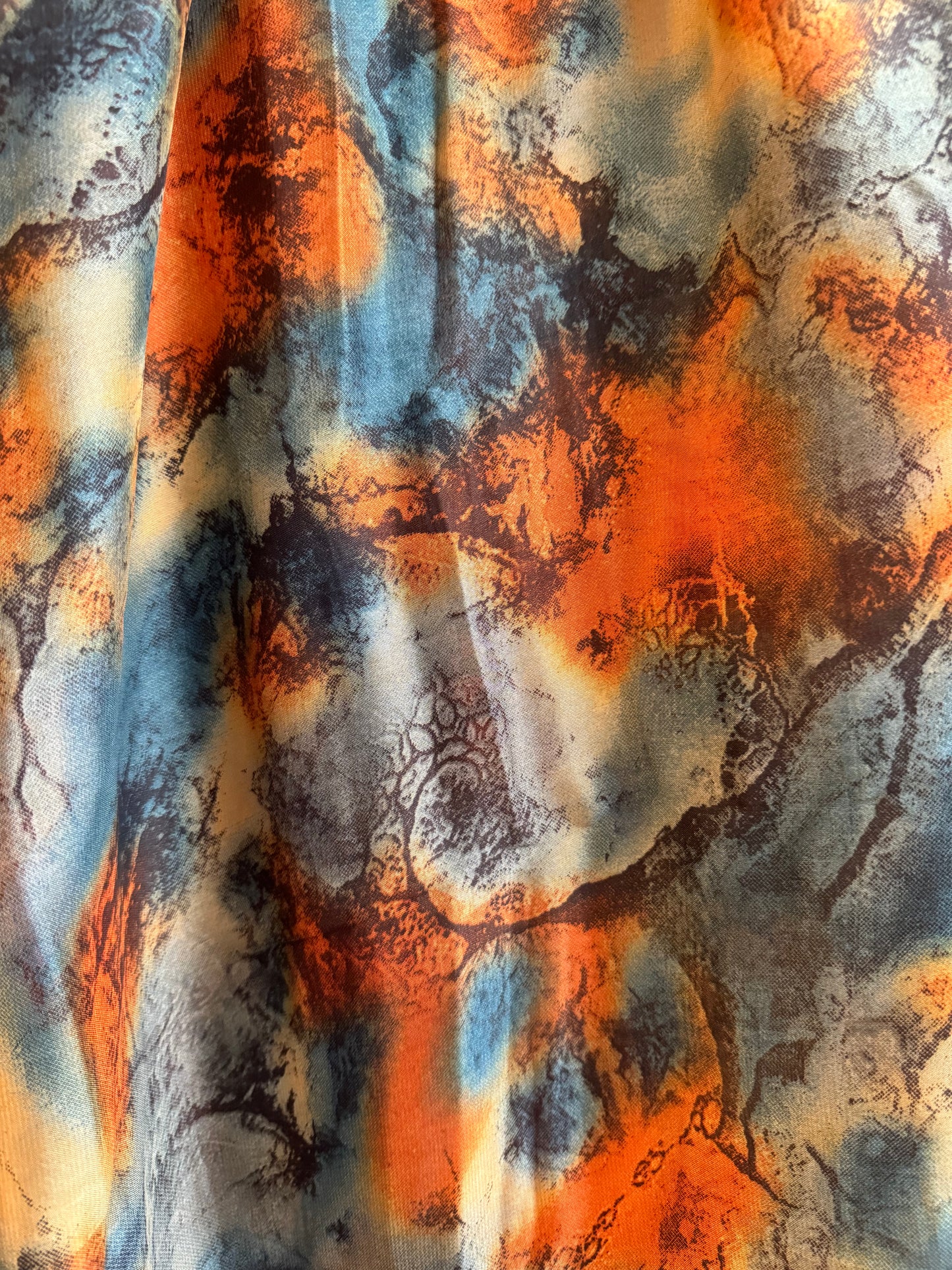 Blazing autumn air watercolor chiffon hijab