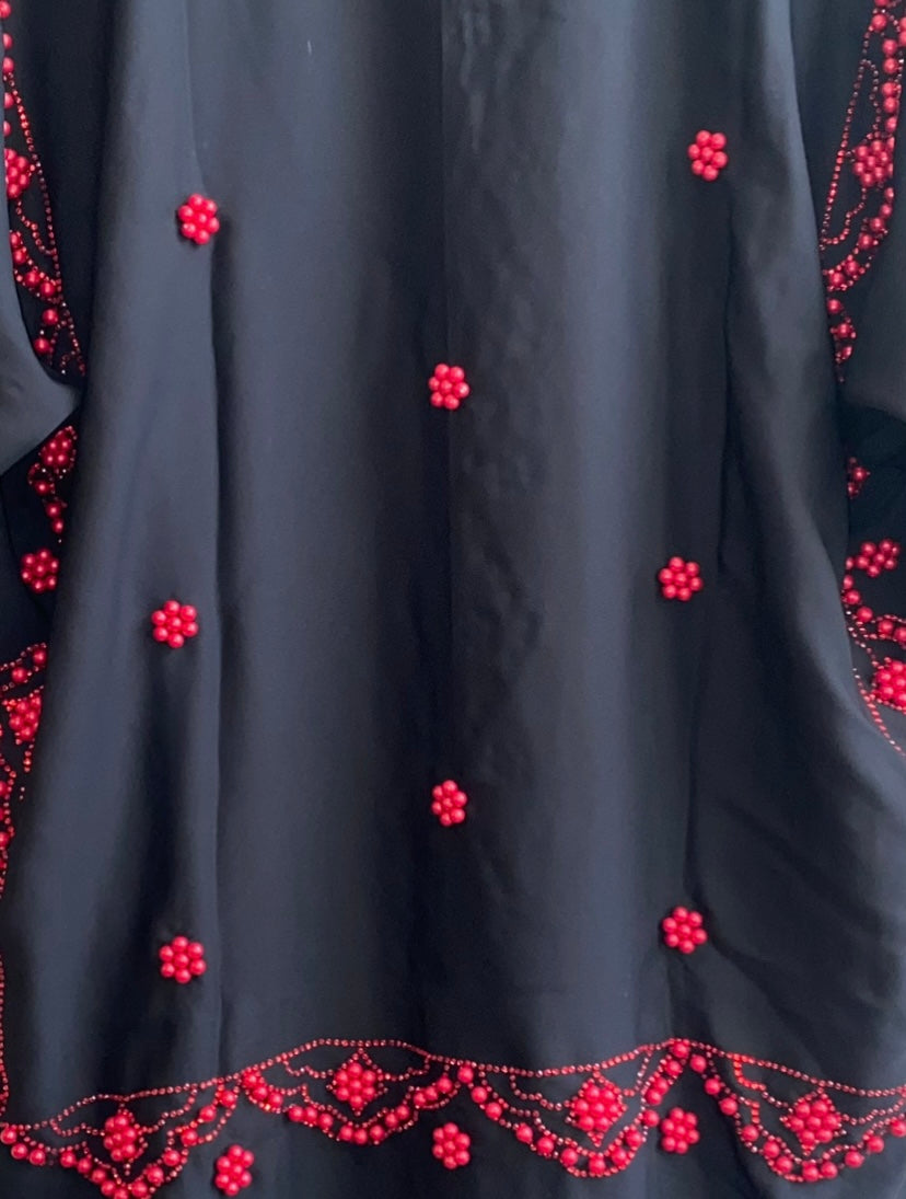 Pearl Twilight Red Abaya