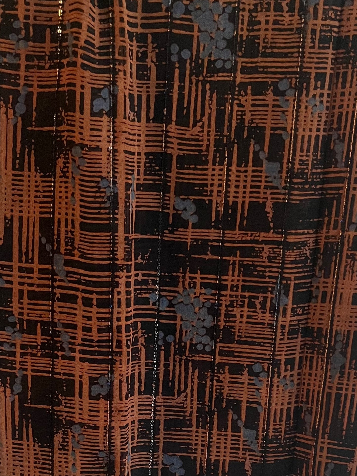 Sable orange & black lined chiffon hijab