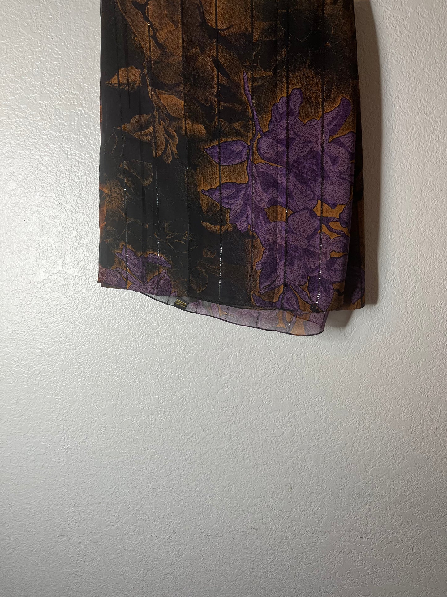 Luminous purple & pumpkin chiffon hijab
