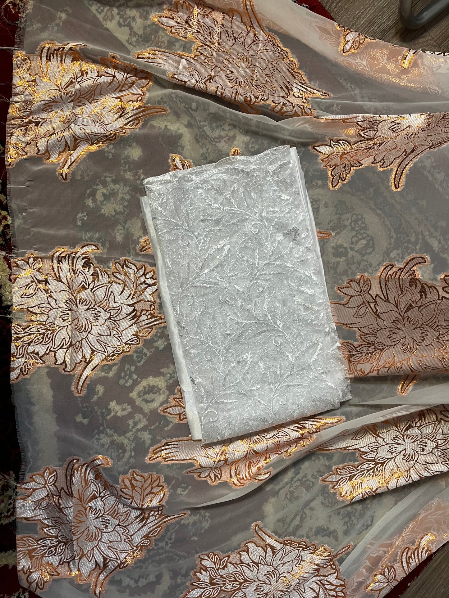 F/W Original ZEYNAD White & Orange Sparkling Dirac Set