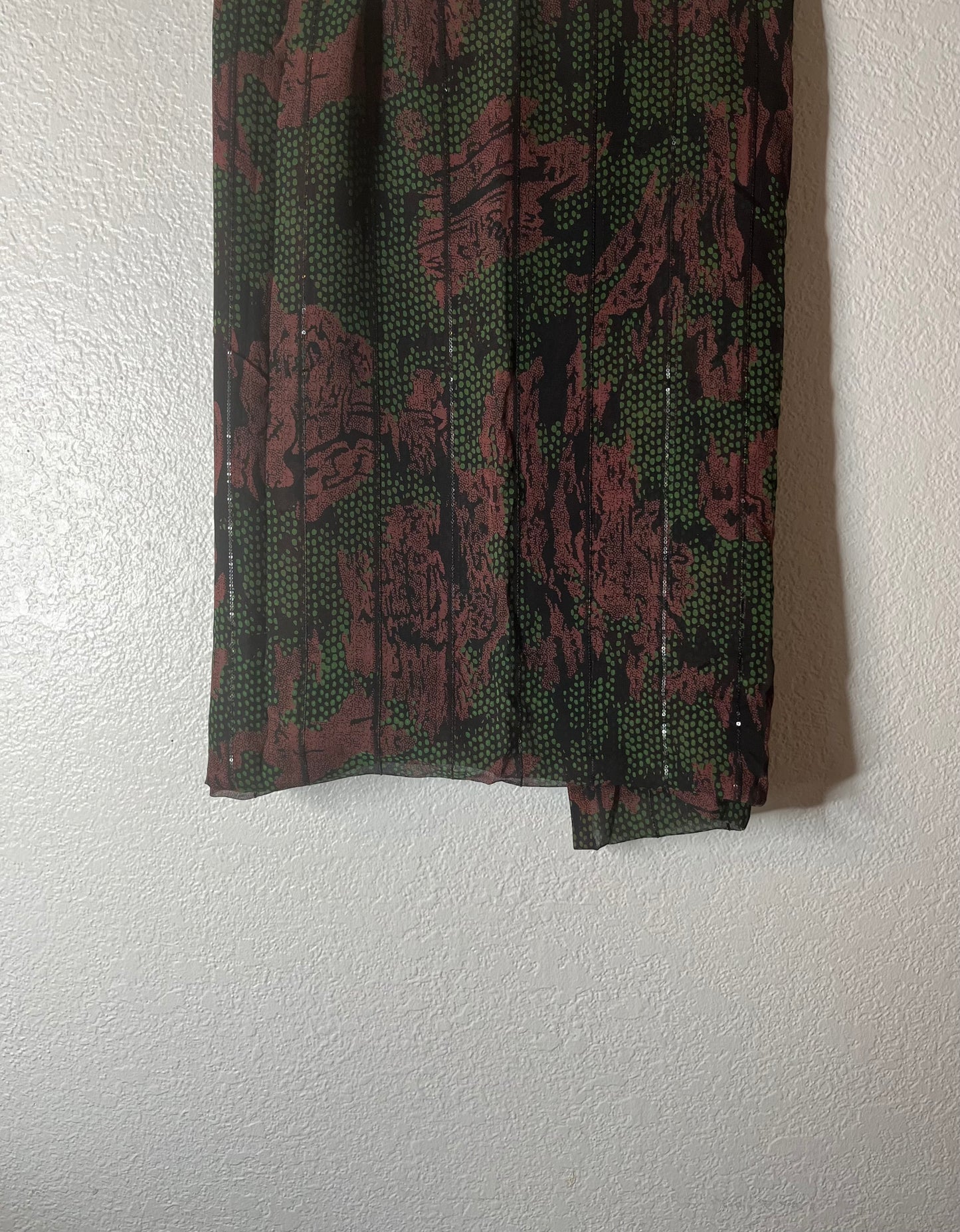 Luminous green & faded bubblegum chiffon hijab