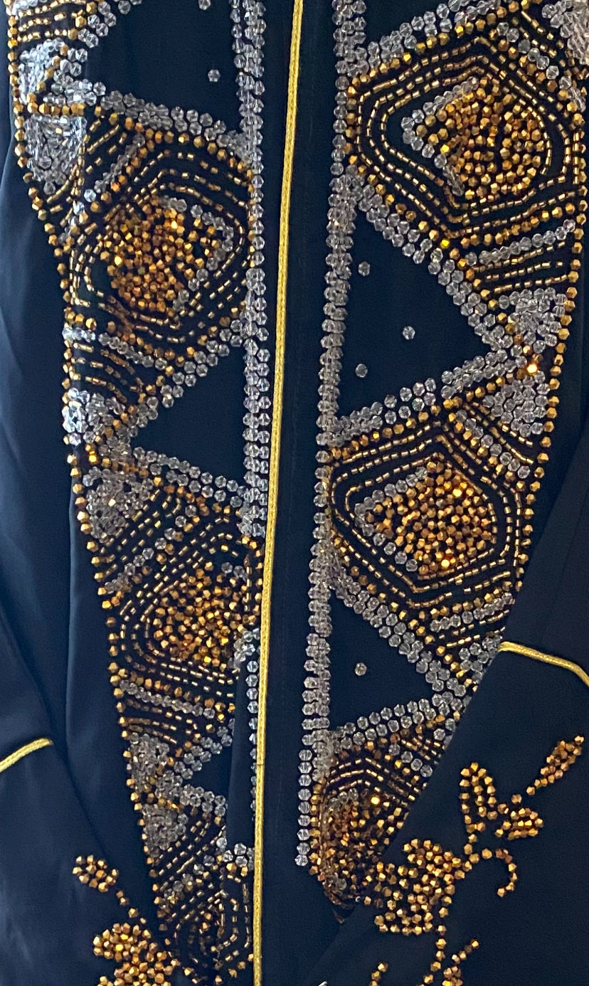 Handmade Gold Triangle Abaya