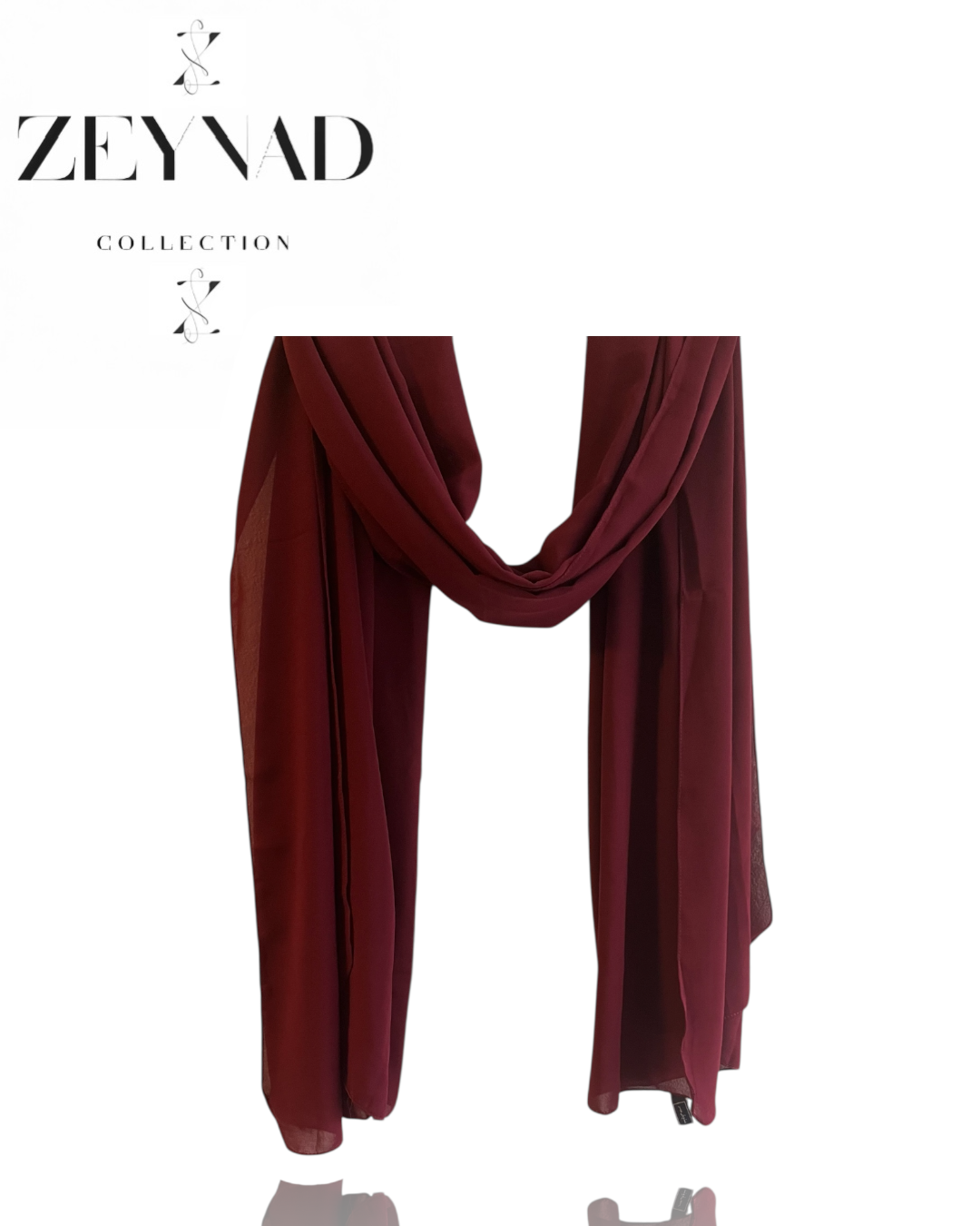 Blazing deep red chiffon hijab