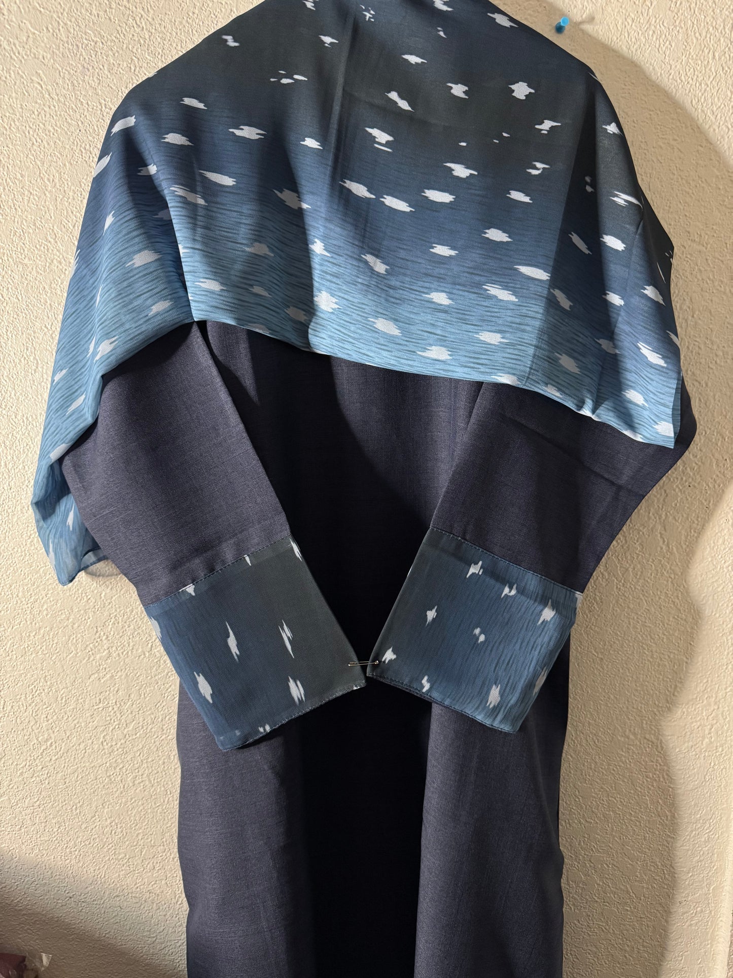 Midnight azure deer matching dress & hijab set