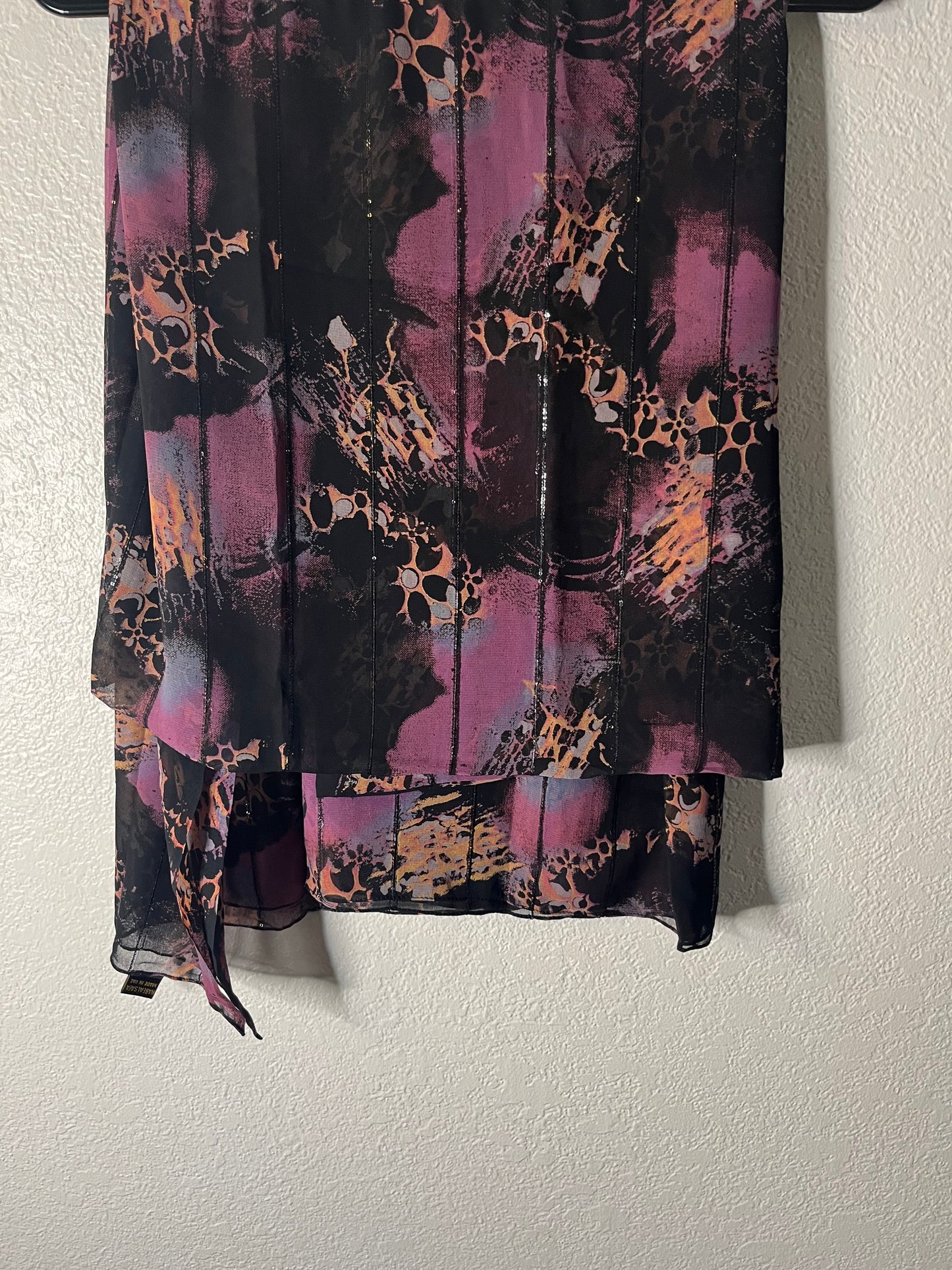 Fire Purple & Orange Mirage Chiffon Hijab