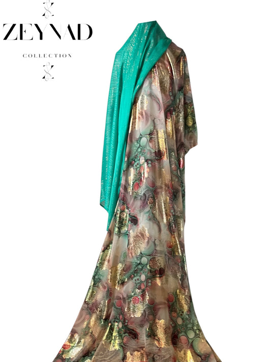 Sea teal & pink Dirac set