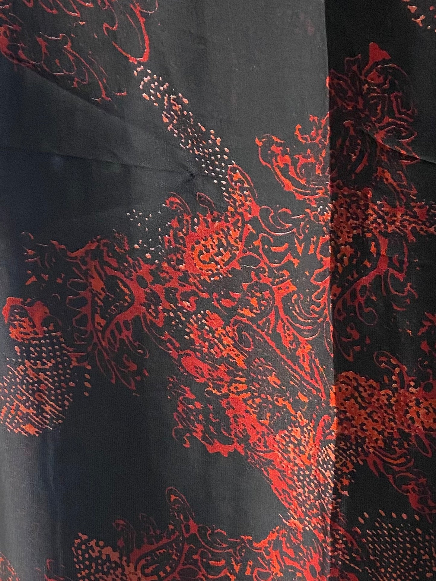 Red & black dusk chiffon hijab