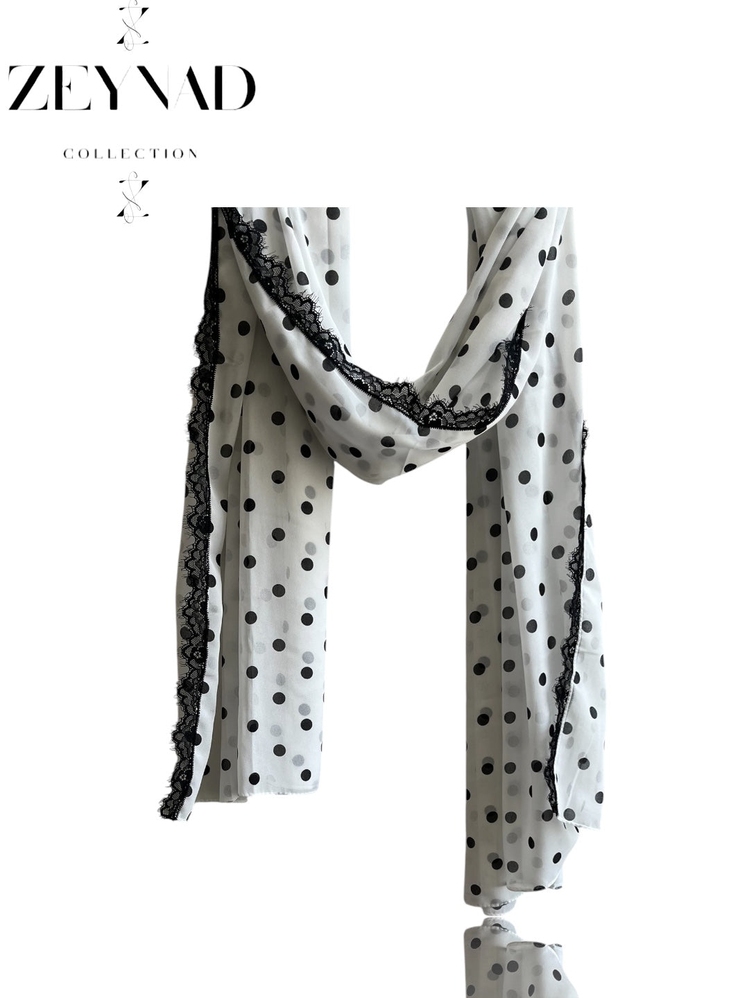 Ghostly ZEYNAD polka dot lace hijab