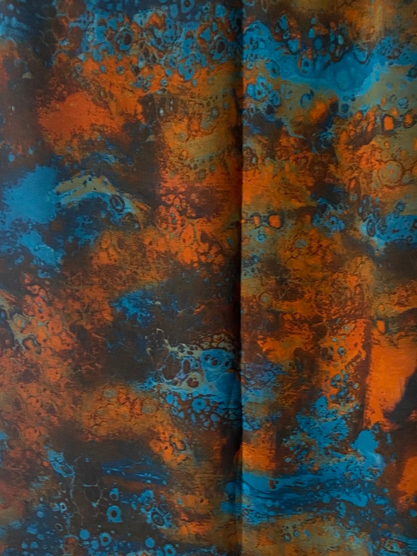 Oceanic Orange & teal blaze chiffon hijab