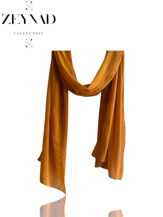 Plain orange chiffon hijab