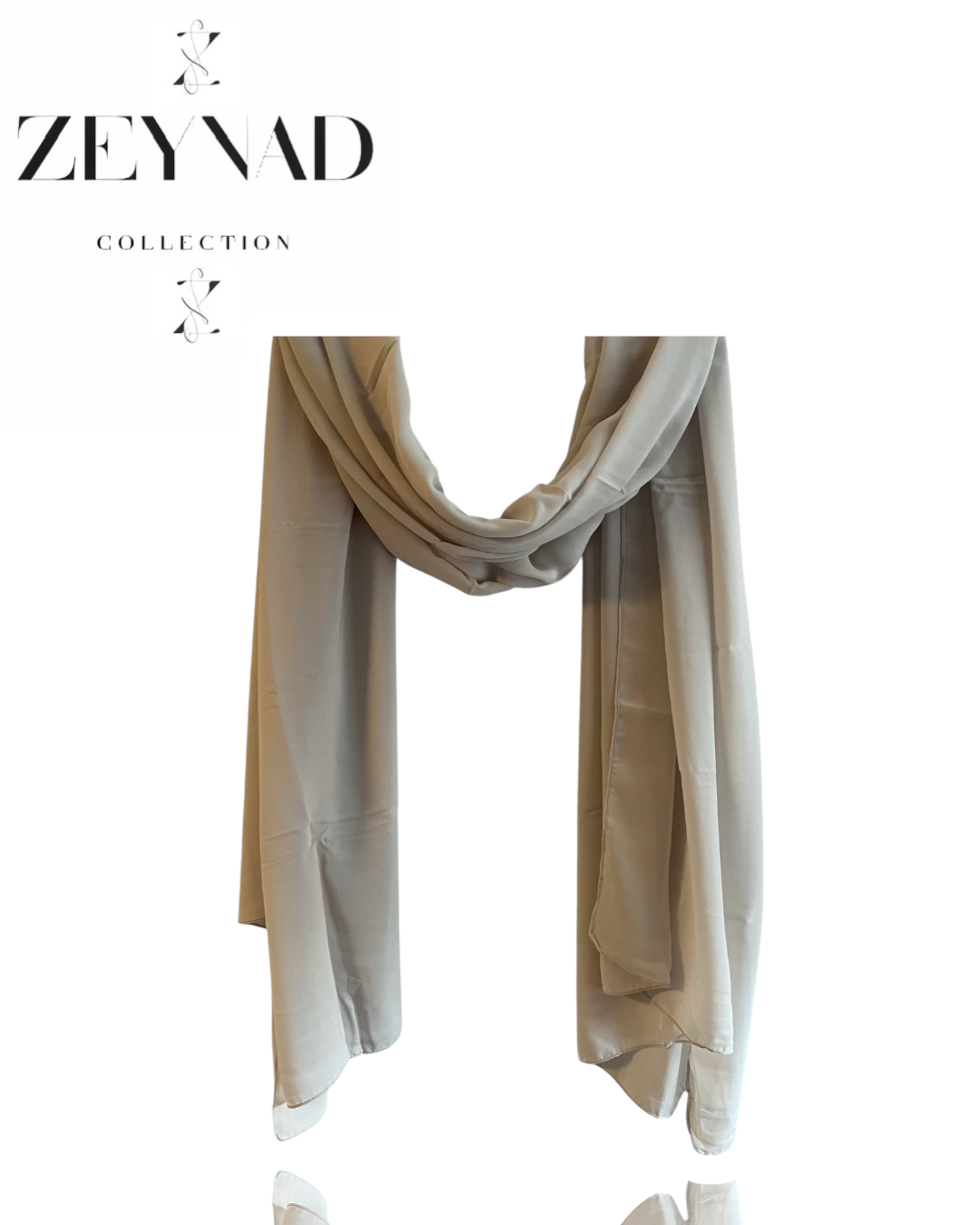 Blazing white chiffon hijab