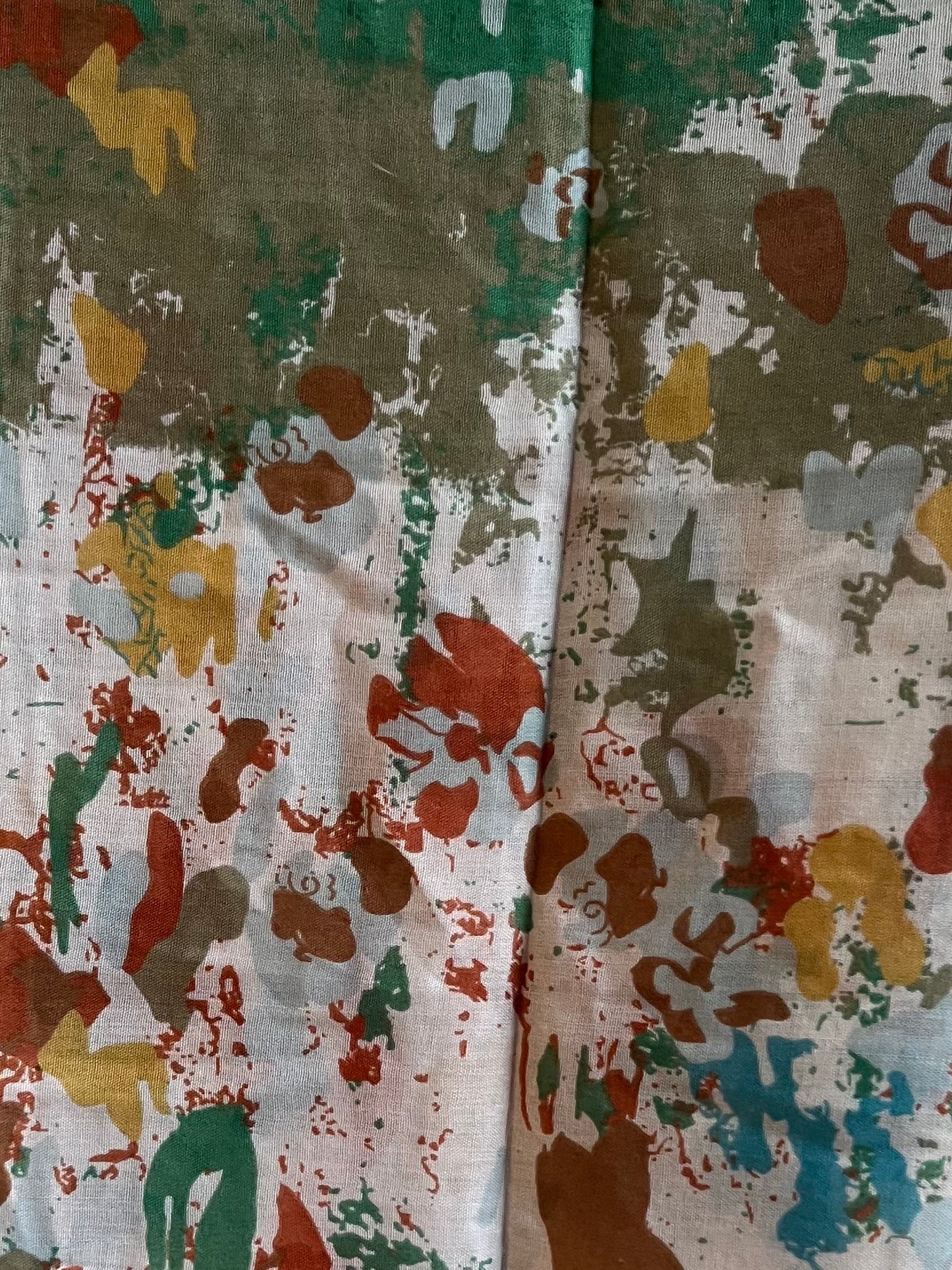 Autumn white & colorful green modal hijab