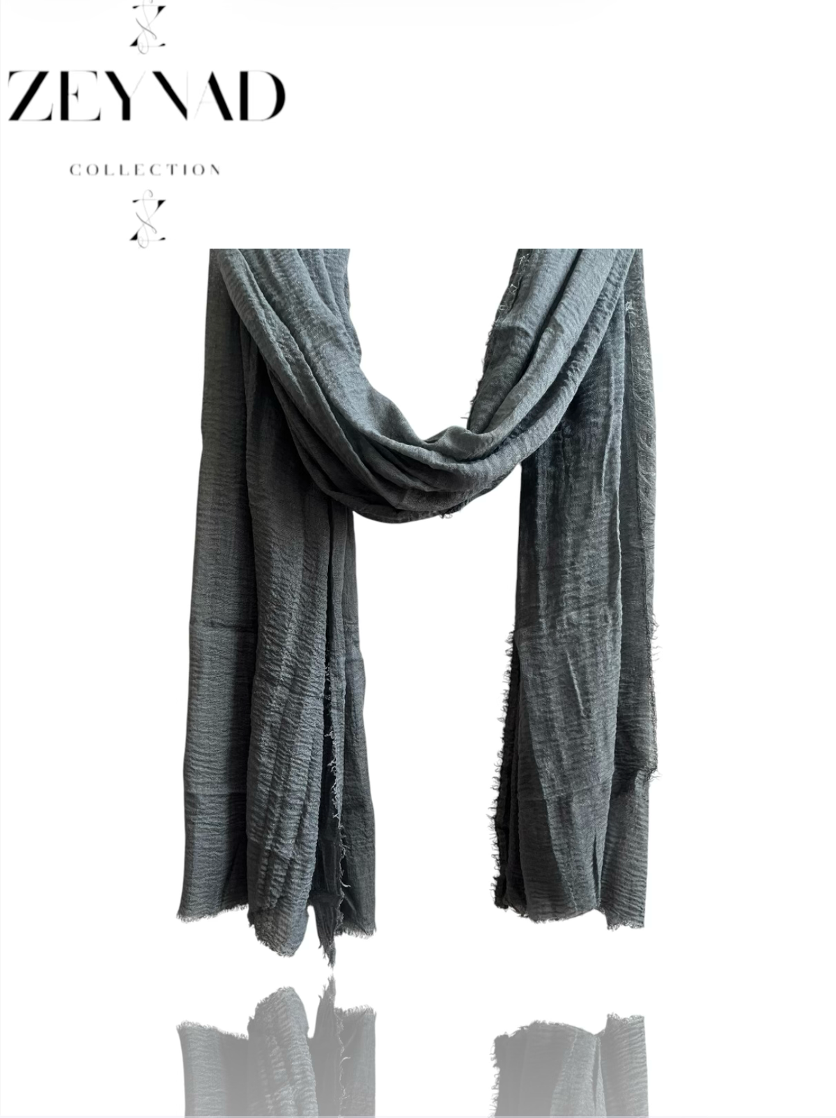 Grey ZEYNAD crinkle modal