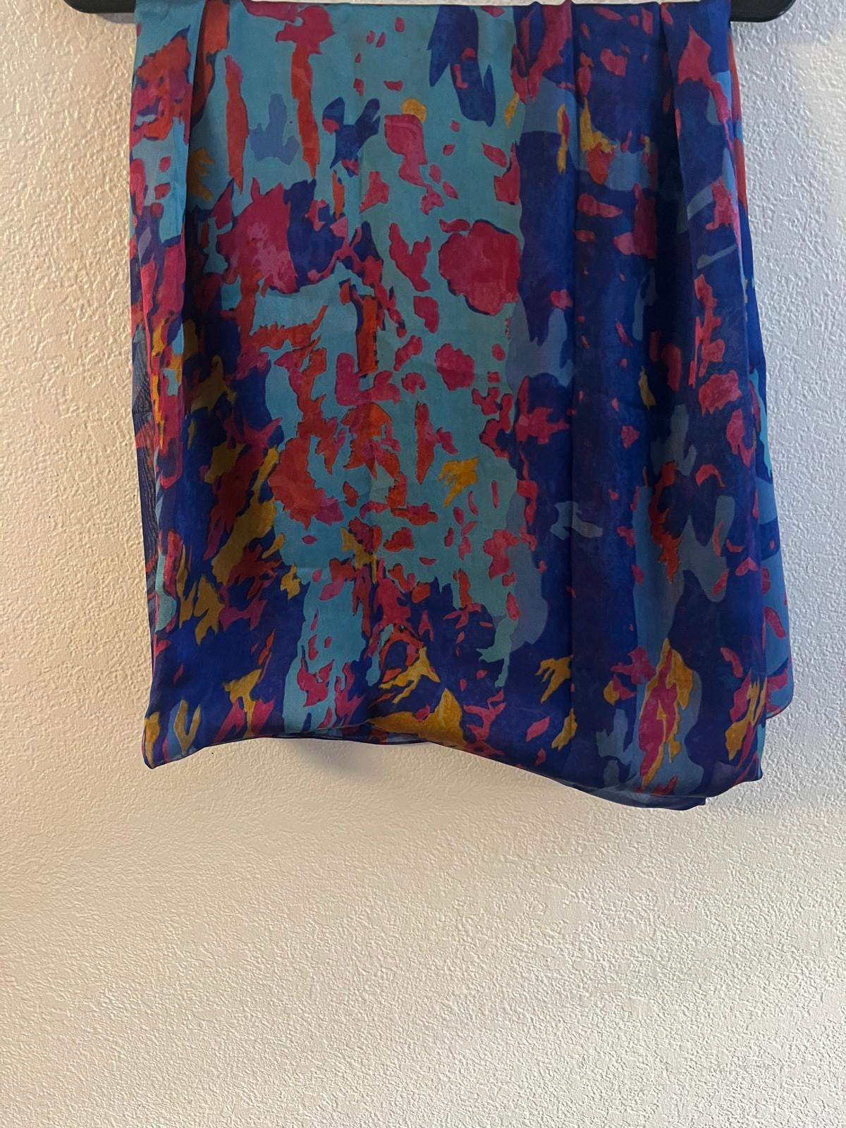 Eternal Dark Blue & Red Yellow Camouflage Chiffon Hijab
