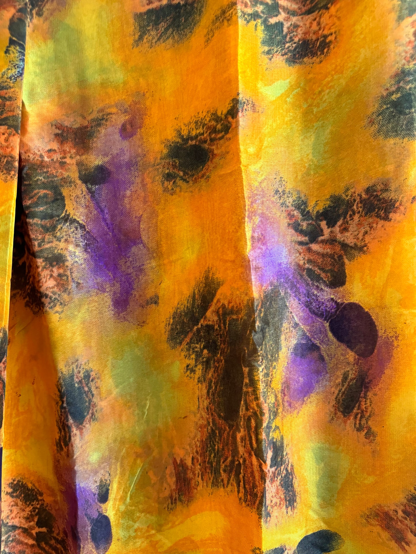 Blazing orange watercolor chiffon hijab