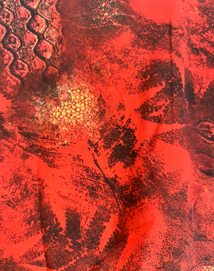 Fire Red Rhinestone Hijab