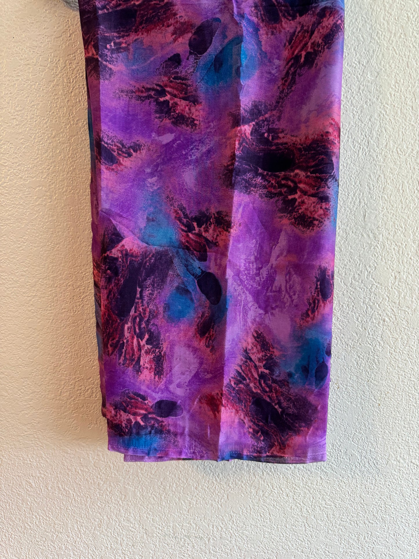 Blazing purple oceanic watercolor chiffon hijab