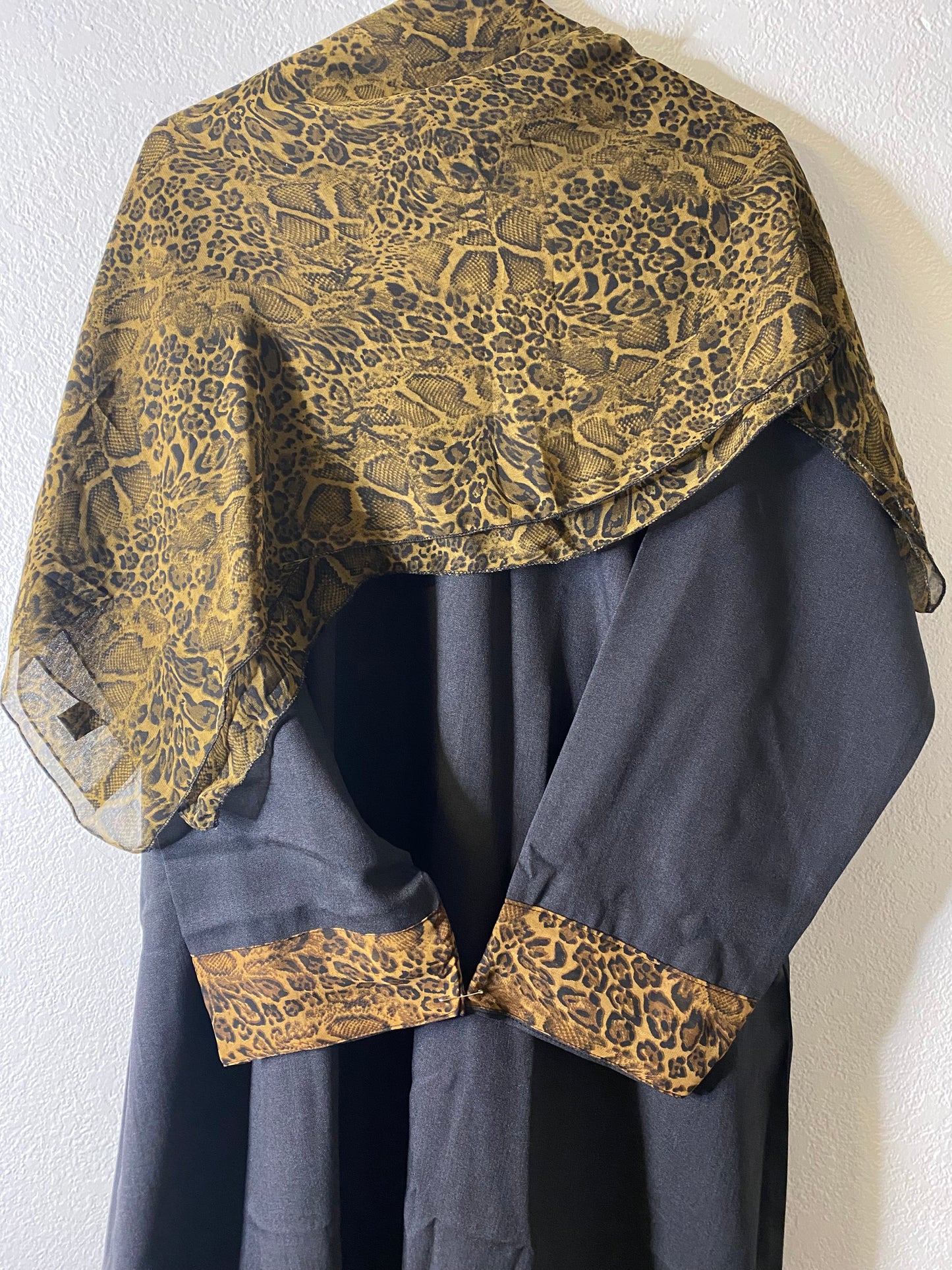 Black Queen cheetah matching dress & hijab