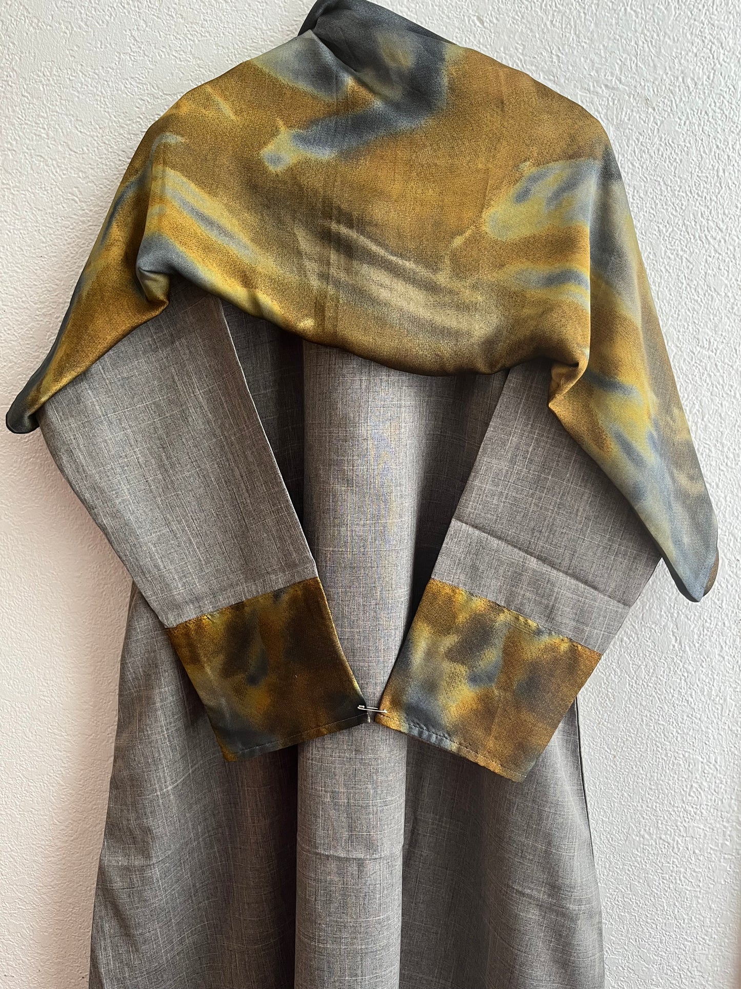 Intense yellow-cloud matching dress & hijab set