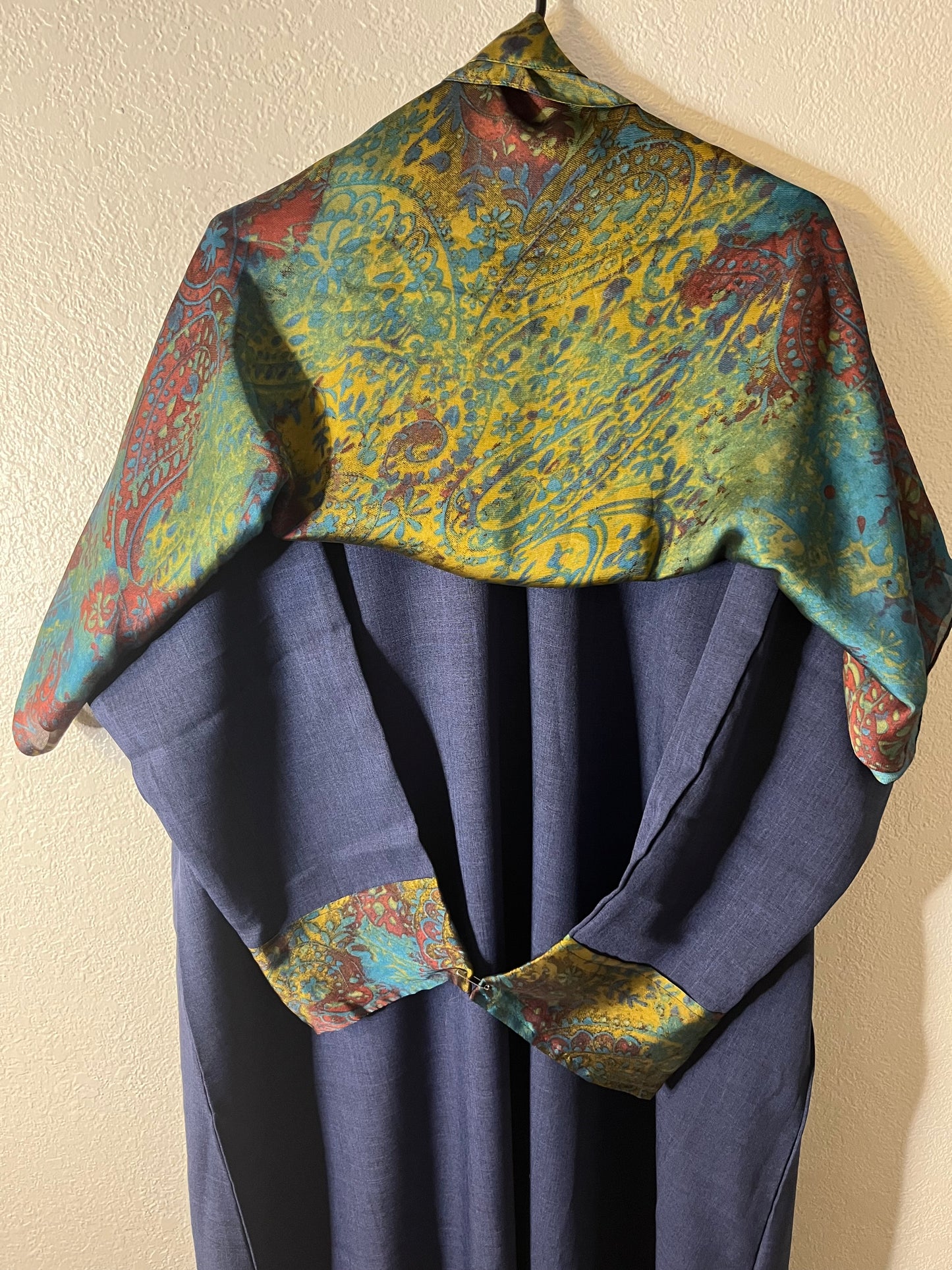 Dark Blue & Nature Flow matching dress & hijab set