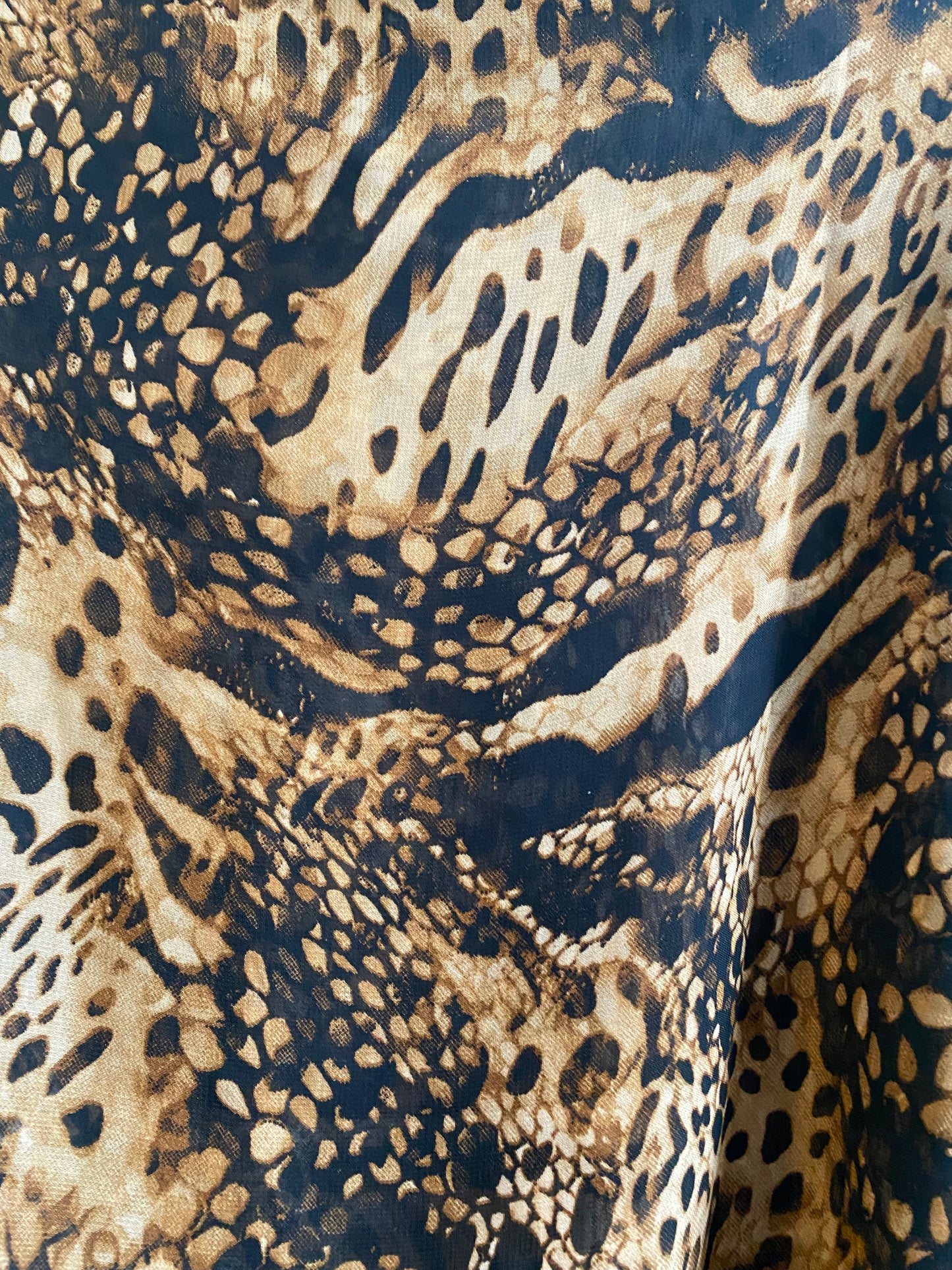 Brown & Gold waves matching dress & hijab set