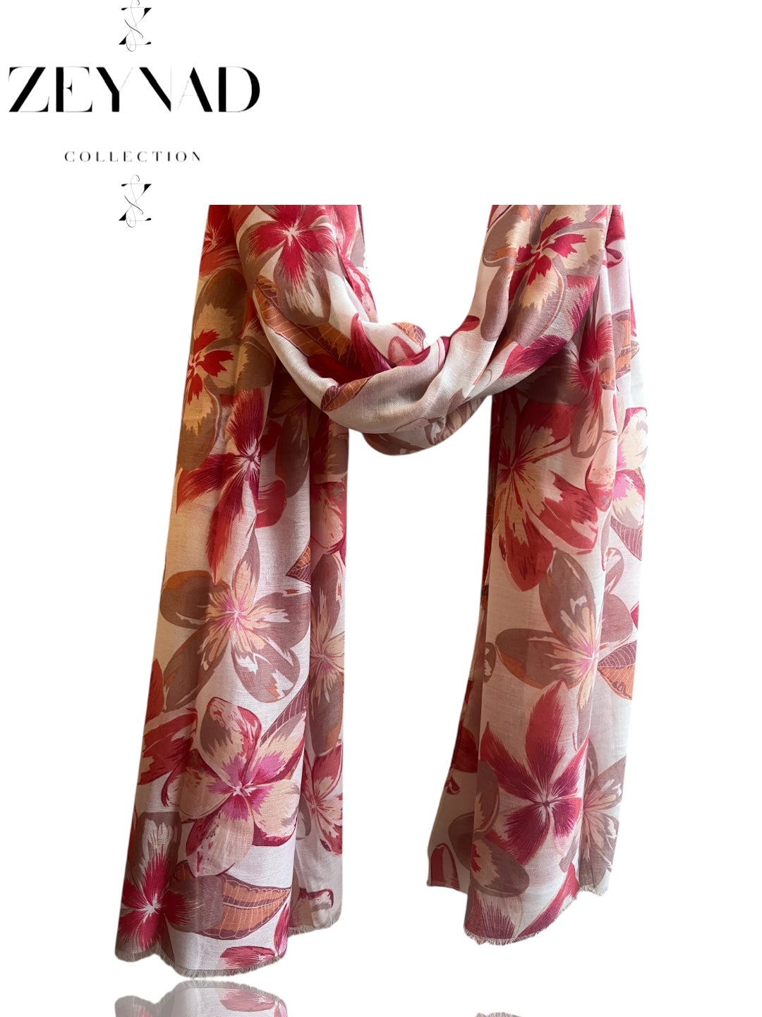 Light Sakura Floral Modal Hijab
