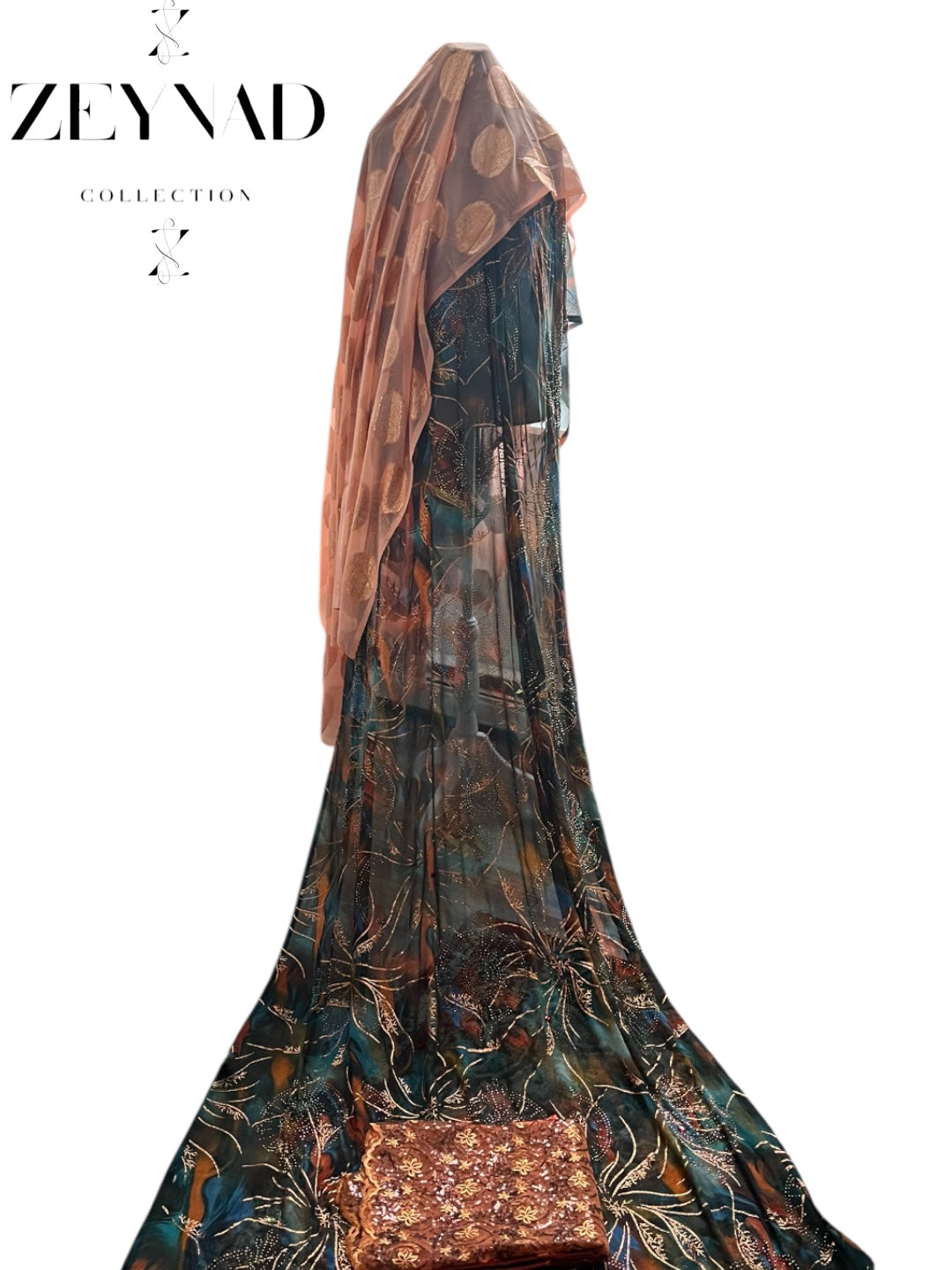 Noble peach & black stone Dirac set