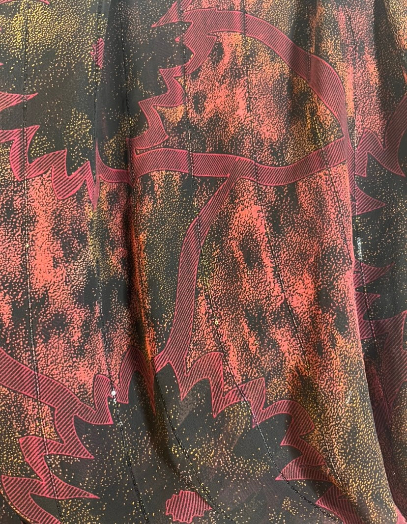 Fire Dark Pink Rhinestone Hijab