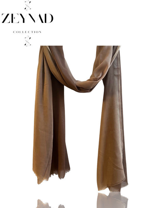 Original fall brown & deep brown ombré modal hijab