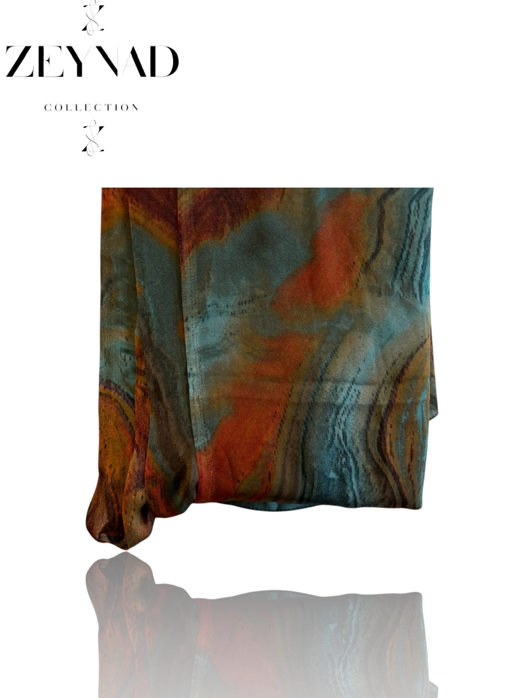 Azure Orange Glow Chiffon Hijab