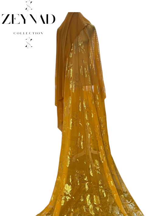 Fransawi yellow & golden sparkling traditional Dirac