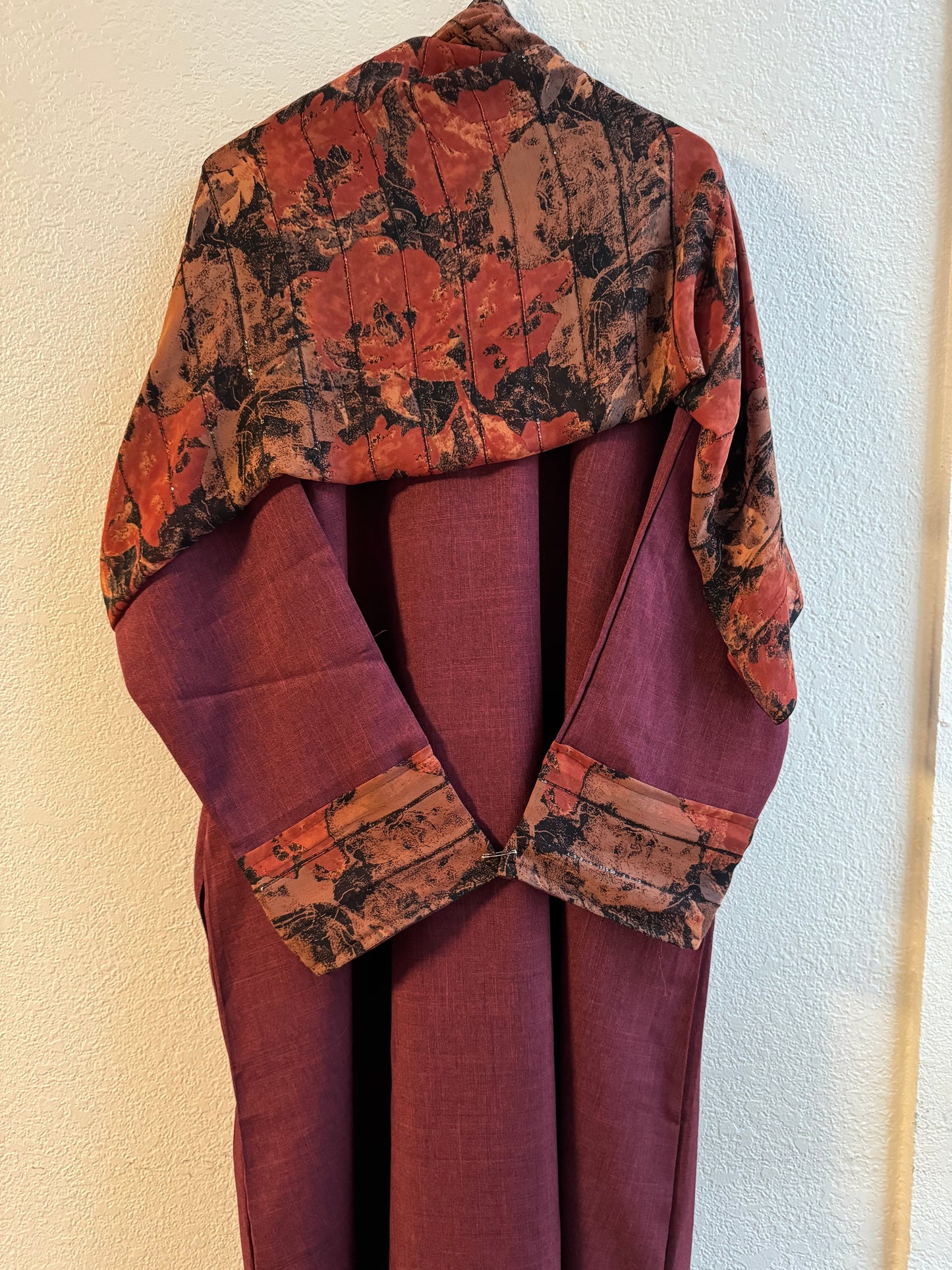 Starlight Burgundy Lined Matching dress & hijab set