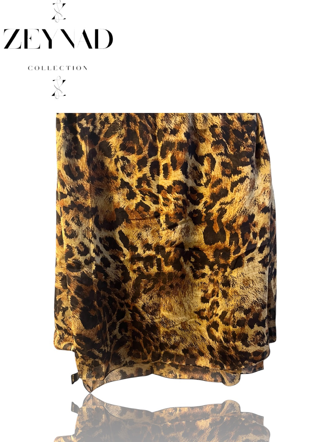 Orange Faded Jaguar Print Hijab