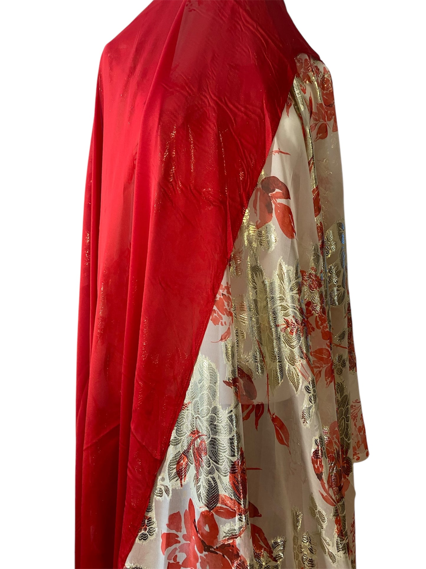 Red & white floral Dirac