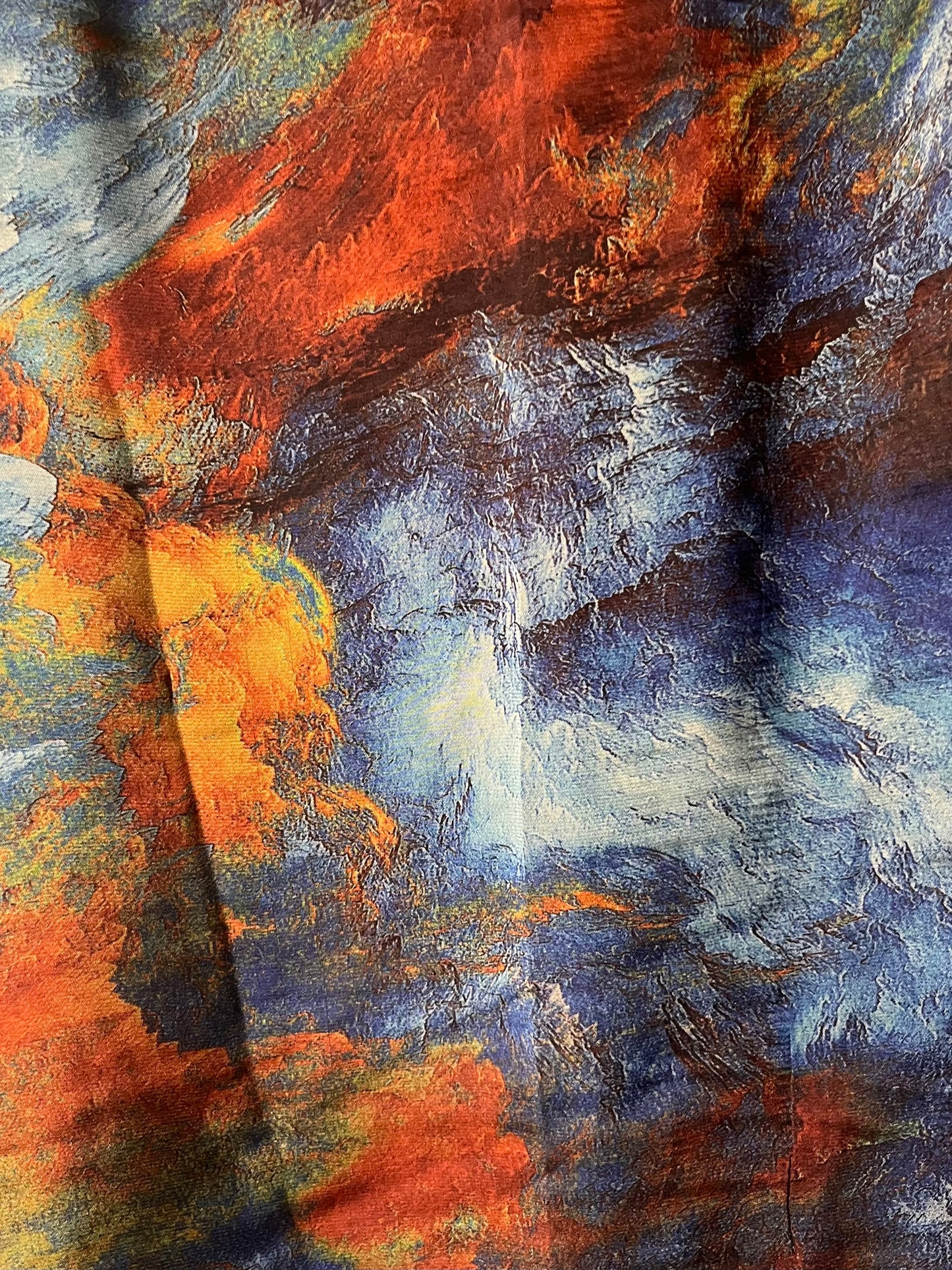 Vivid Navy Starry Night Watercolor Chiffon Hijab
