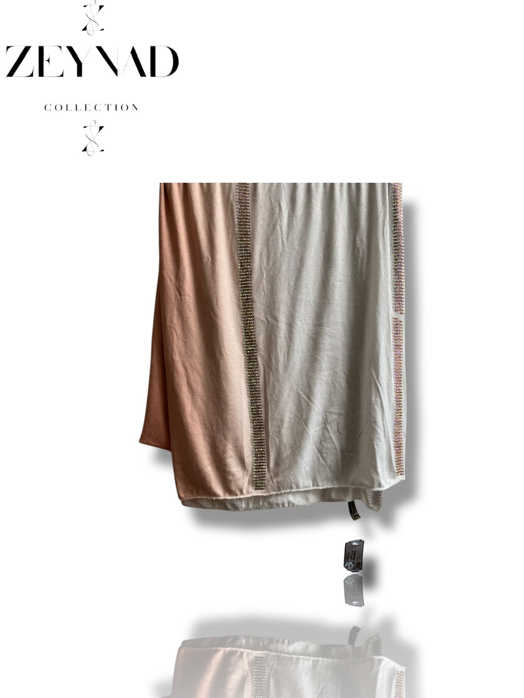 Orange & White Ombré Jersey Hijab