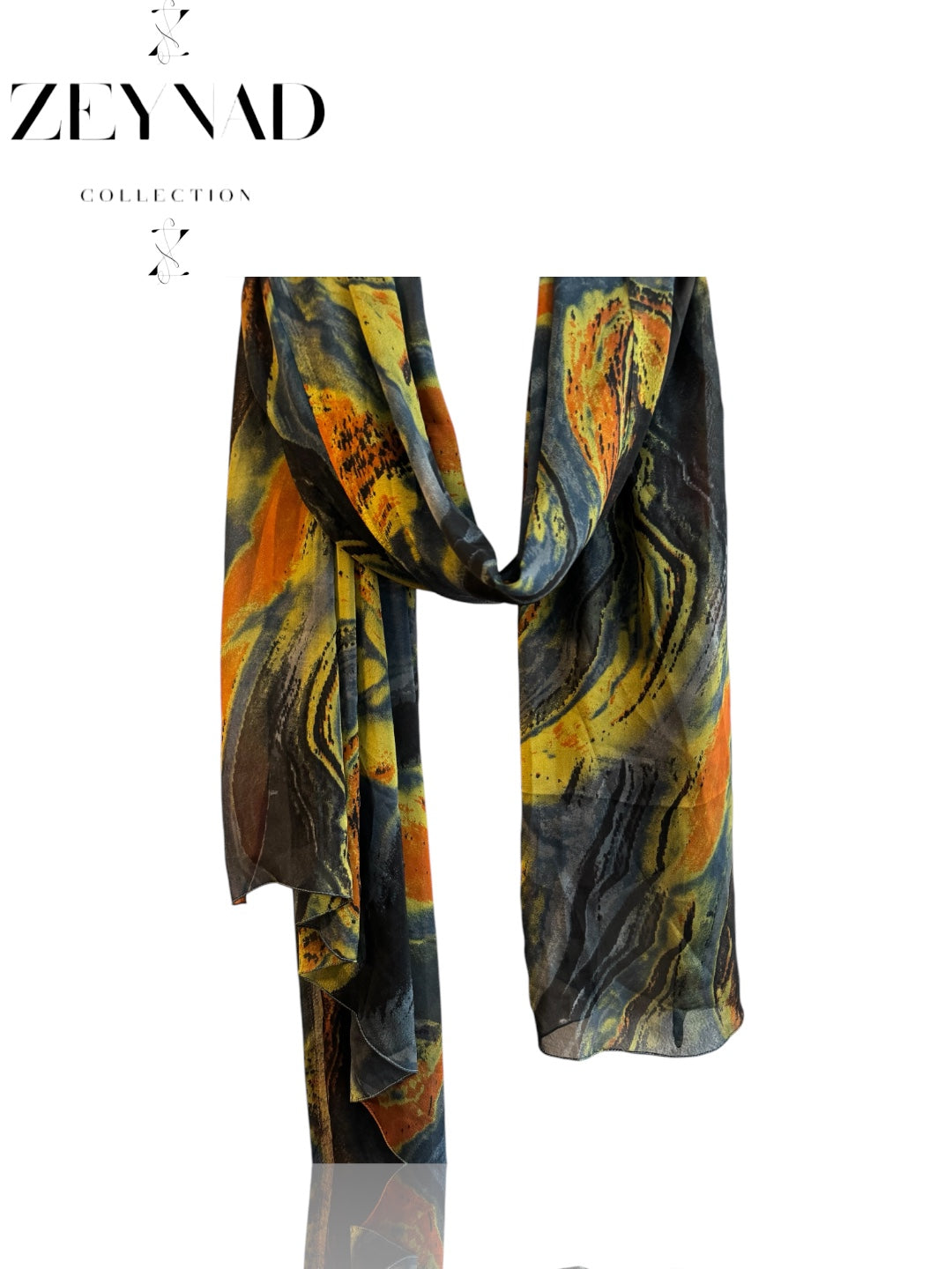 Yellow Ocean Glow Chiffon Hijab