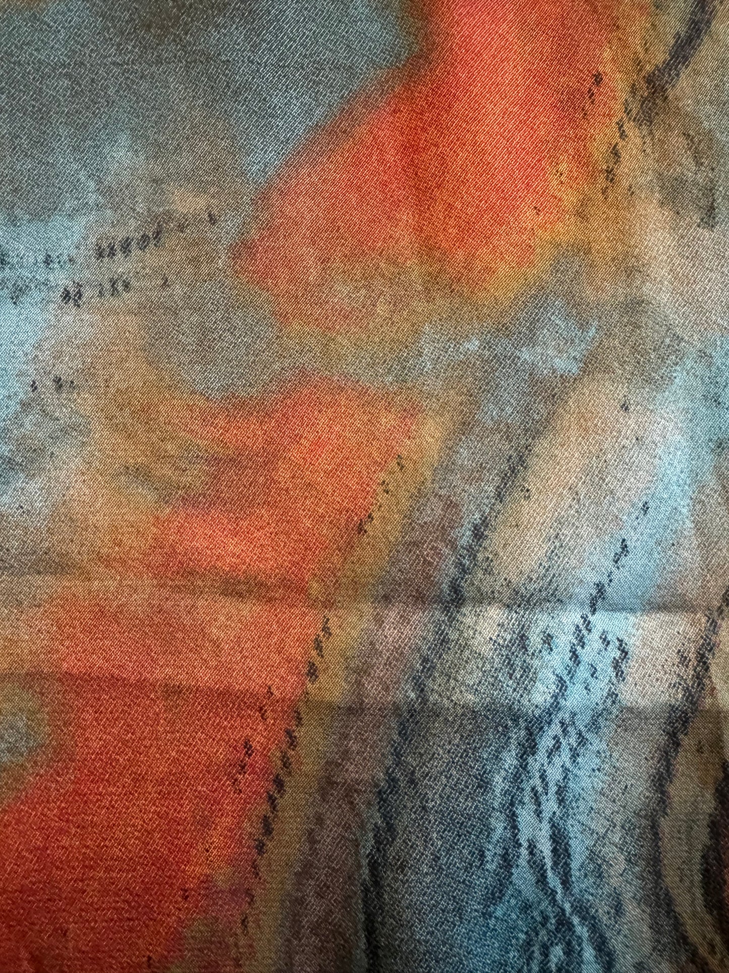 Azure Orange Glow Chiffon Hijab