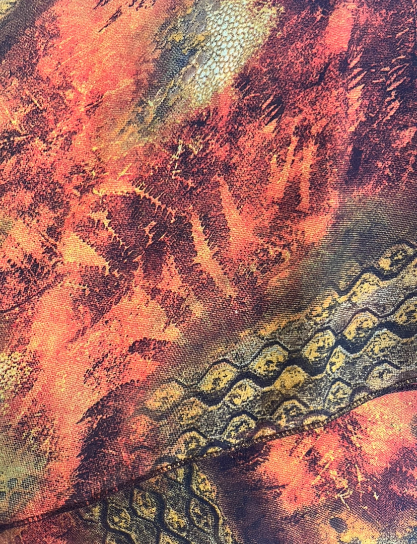 Fire Orange Rhinestone Hijab