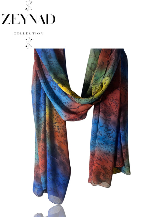 Neon colorful pallete chiffon hijab