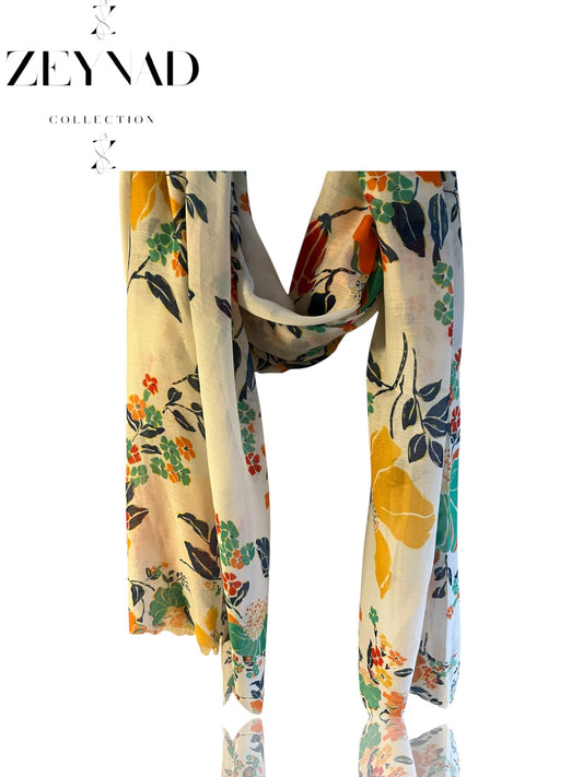 Yellow & green pastel serenity modal hijab