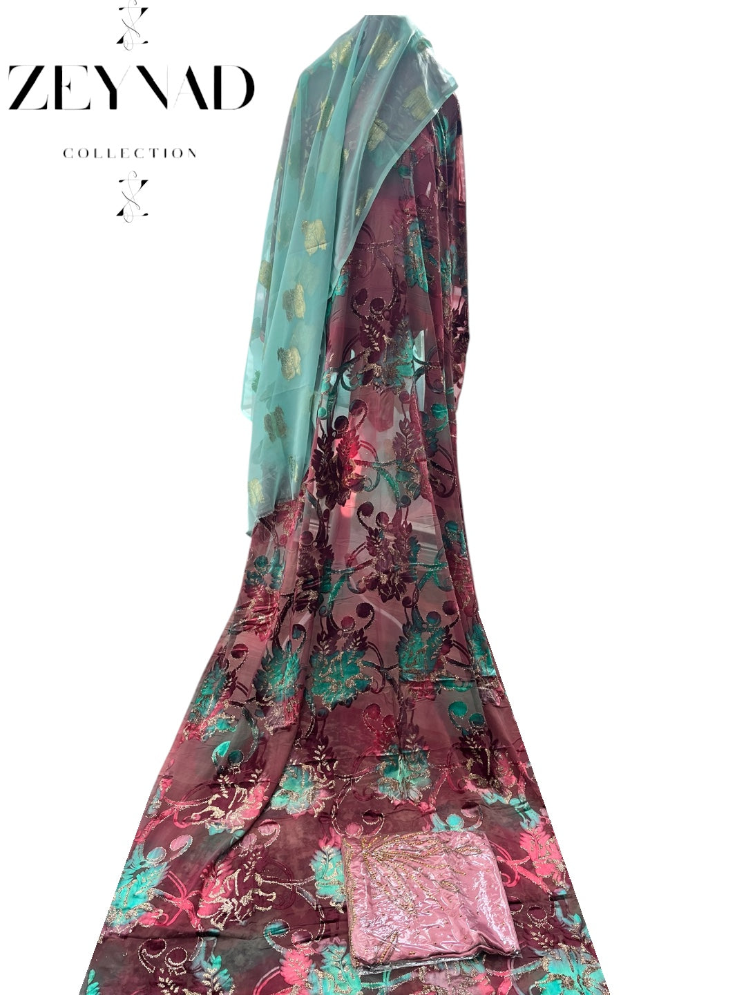Teal pink ZEYNAD Maqbal Dirac set