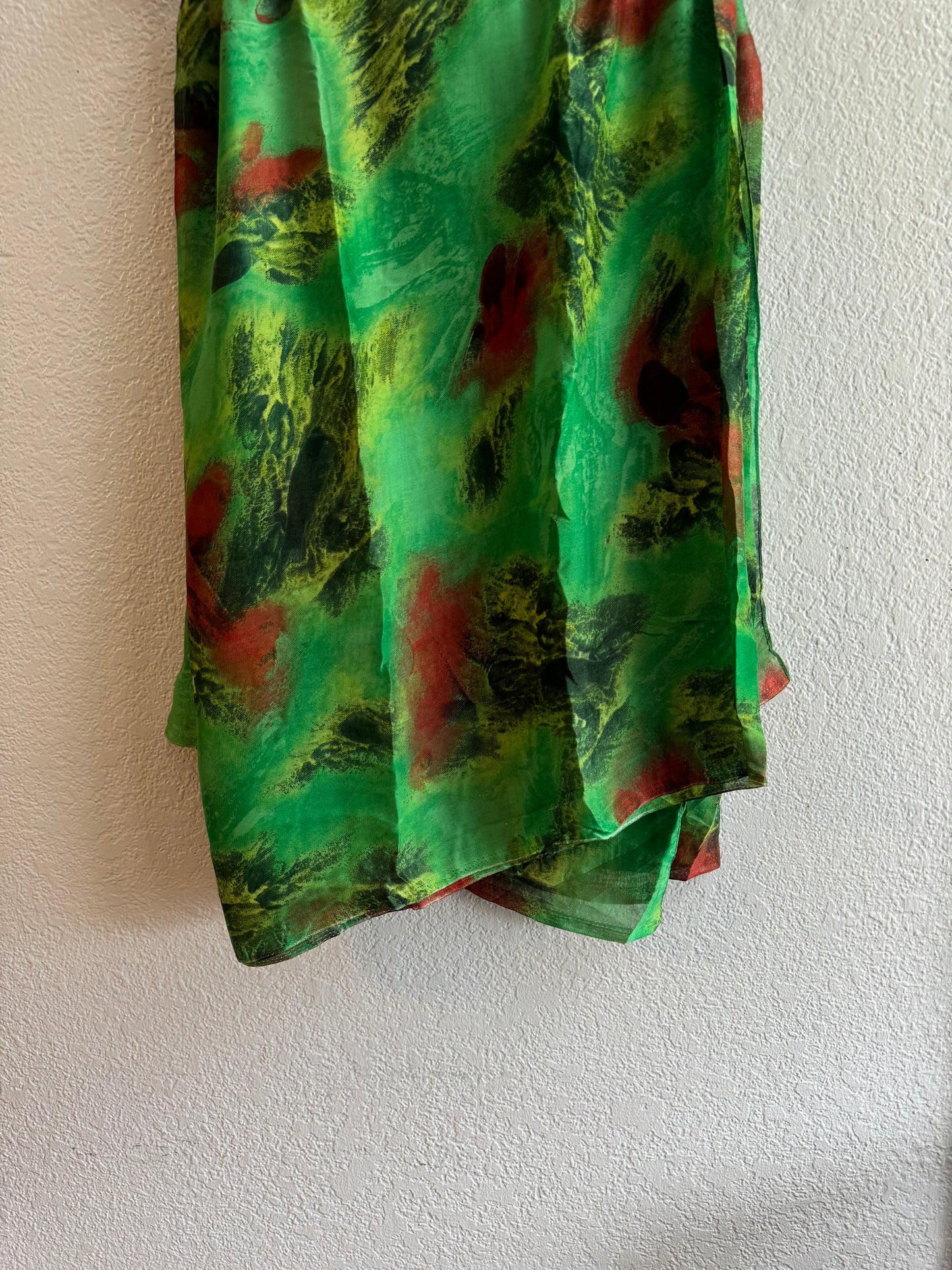 Blazing earth watercolor chiffon hijab