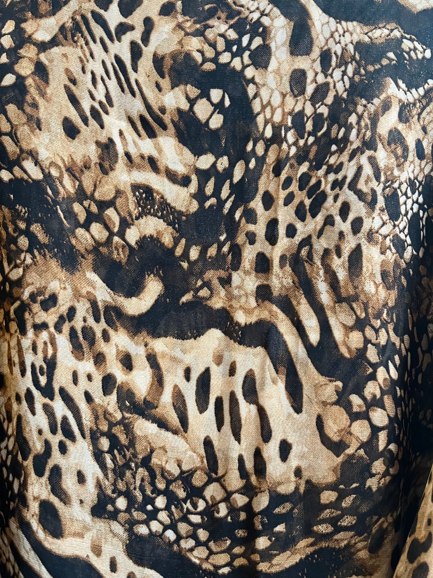 Dark Brown & Tiger print matching dress & hijab set