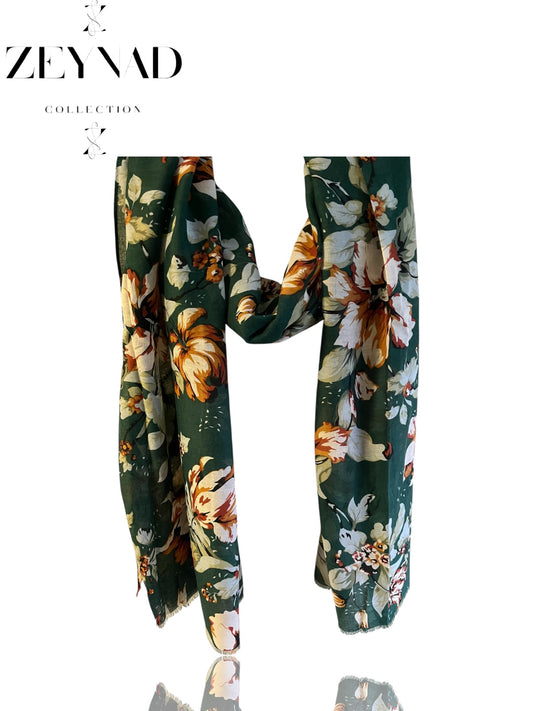 Green & white pastel serenity modal hijab