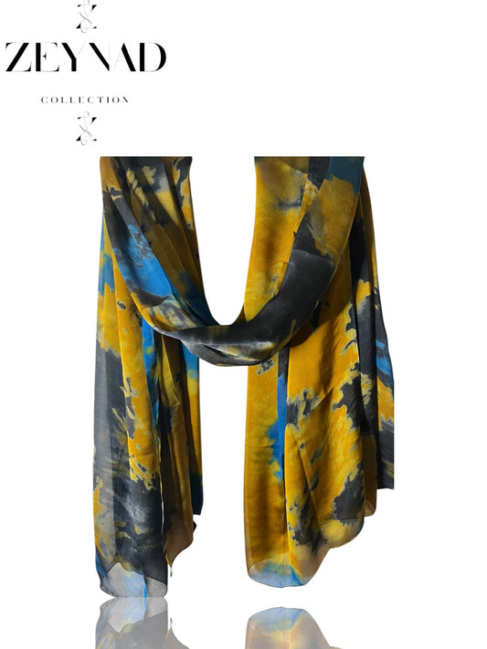 Yellow & Faded Blackberry Mixture Hijab